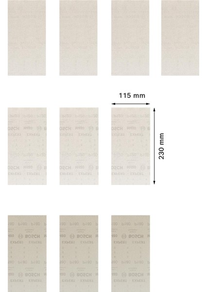 Expert M480 Zımpara Ağı Seti 115 x 230 mm 10 Parça