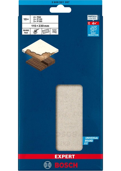 Expert M480 Zımpara Ağı Seti 115 x 230 mm 10 Parça