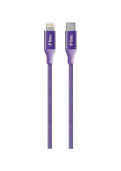 Usb-C - Lightning Hızlı Şarj Kablosu 150CM 2DK41 Ttec Alumicable Halat Kablo