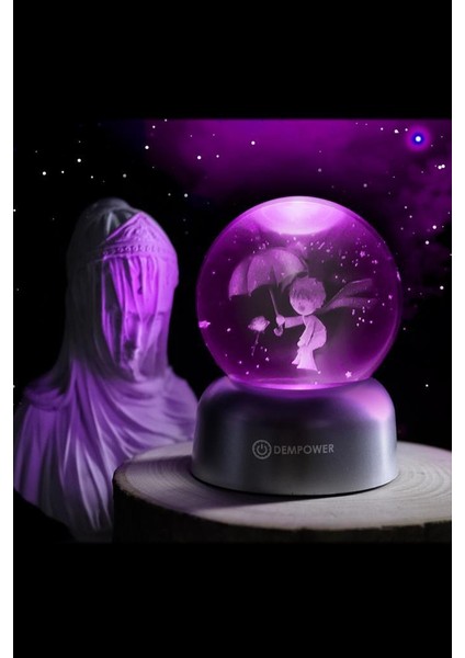 Küçük Prens Işıklı 3D Renkli LED Işıklı Küre Dekoratif Hediyelik