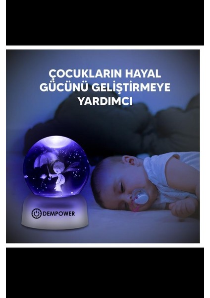 Küçük Prens Işıklı 3D Renkli LED Işıklı Küre Dekoratif Hediyelik fırsatları