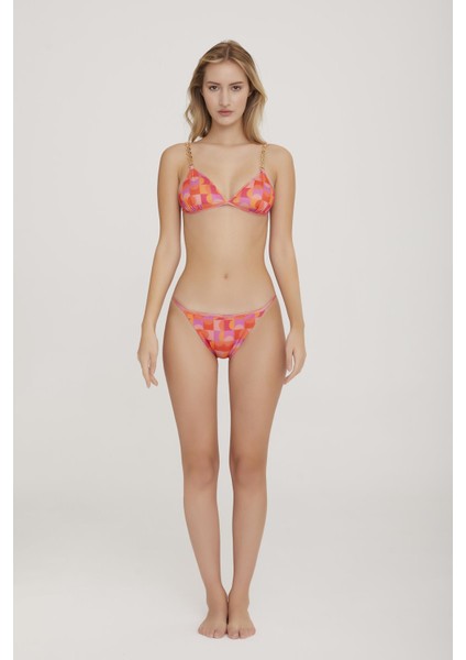 Kadın Defne Turuncu Üçgen Bikini 3C5T3N6