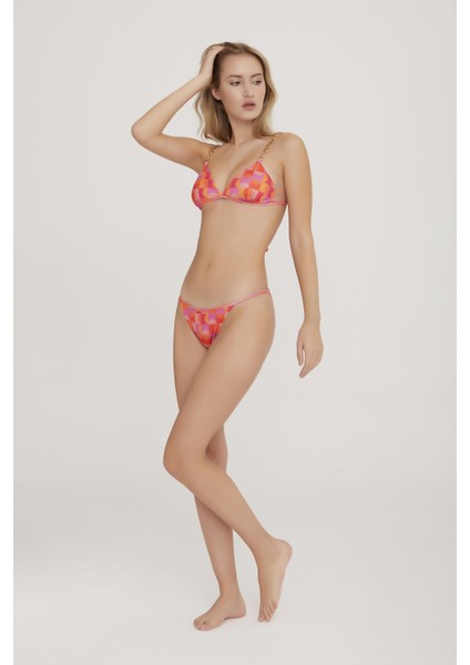 Kadın Defne Turuncu Üçgen Bikini 3C5T3N6 fiyatları