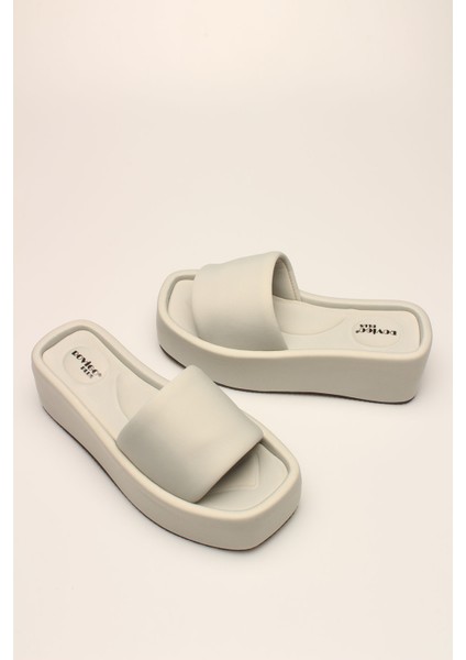 Su Yeşili Saten Kadın Terlik modelleri