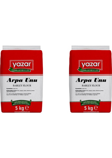 Taş Değirmende Öğütülmüş Arpa Unu 5 kg x 2 Paket
