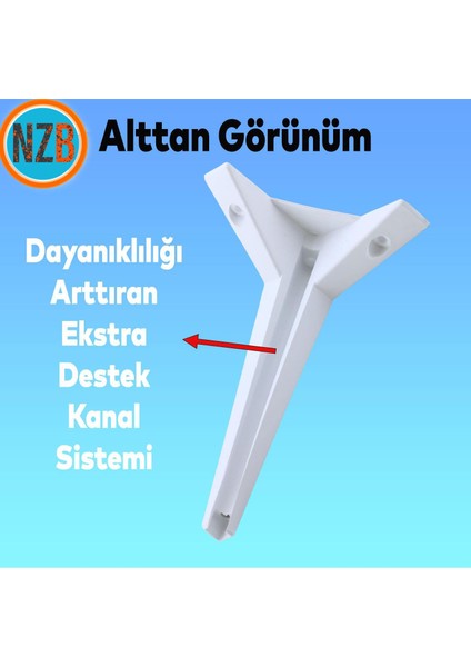 Mobilya Kanepe Sehpa Tv Ünitesi Koltuk Ayağı 23 cm Beyaz Baza Ayak