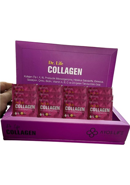 Ayoslife Dr. Life Collagen Kök Hücreli, Probiyotikli, Vitamin ve Mineral Complex