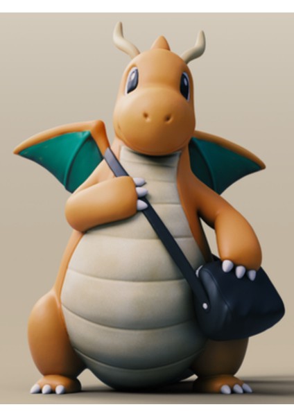 Pokemon Dragonite Figürü 15X16X20CM Dekorasyon-Hediyelik Ürün-Dekoratif Raf Ürünü-Hobi-Figür