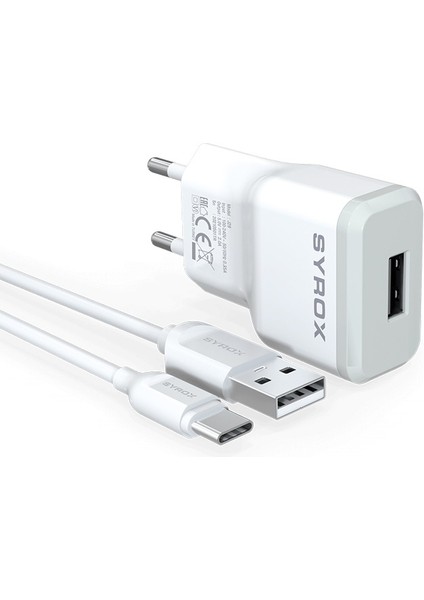 J28 2.0A Type-C Şarj Cihazı Seti Beyaz
