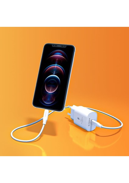 J28 2.0A Type-C Şarj Cihazı Seti Beyaz