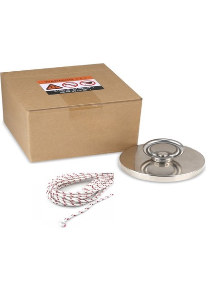 60 mm Pot Mıknatıs Neodyum Fishing Mıknatıs Deniz Mıknatısı - 10 Metre Halat Hediyeli