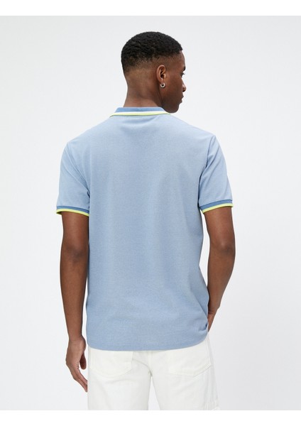 Polo Yaka Tişört Köpek Balığı İşlemeli Biyeli Düğmeli fırsatları