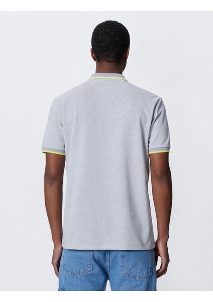 Polo Yaka Tişört Köpek Balığı İşlemeli Biyeli Düğmeli fırsatları