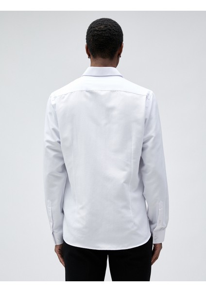 Spor Gömlek Slim Fit Klasik Yaka Uzun Kollu Non Iron fırsatları