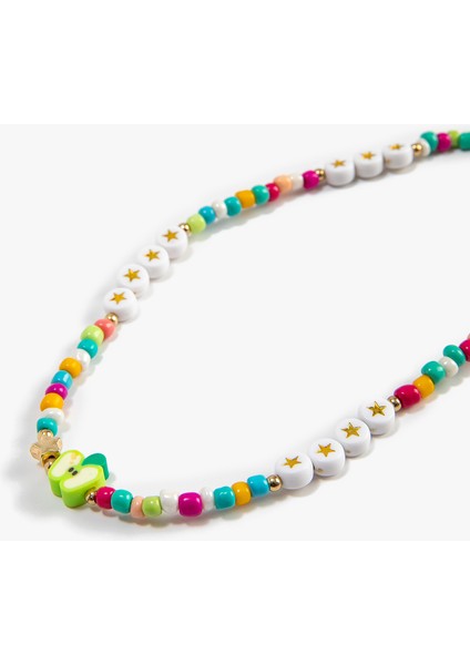 Boncuklu Kolye Minimal Yıldız ve Elma Figürlü fiyatları