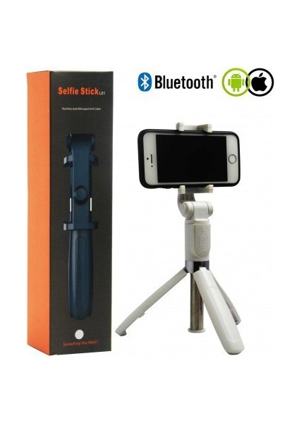 Selfie Stick L01 Bluetooth Kumandalı Selfie Çubuğu Tripod Monopod