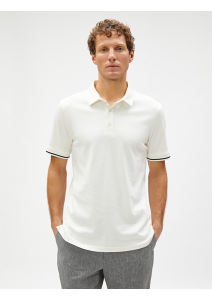 Basic Polo Tişört Düğmeli Dar Kesim Kısa Kollu Pamuklu modelleri