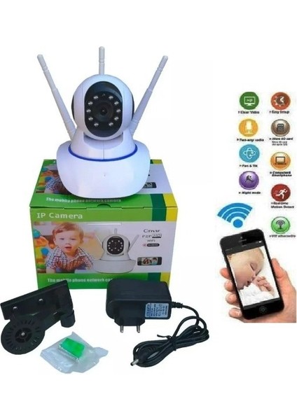 360&DEG; Wifi Ip Kamera Bebek Bakıcı Kamera modelleri