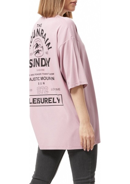 Oversize Baskılı T-Shirt