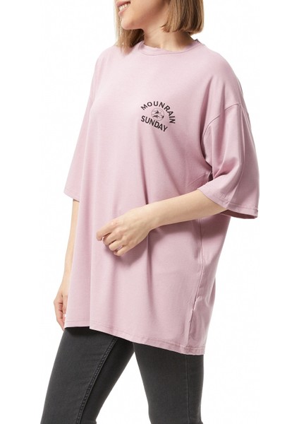 Oversize Baskılı T-Shirt