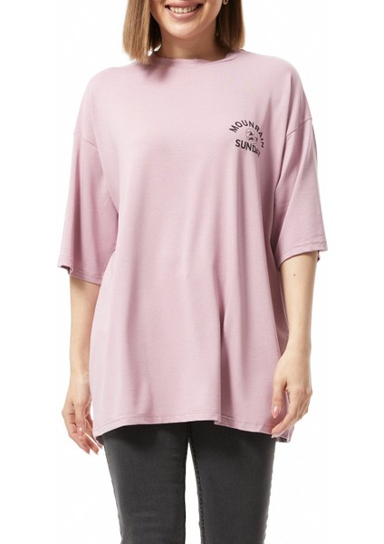 Oversize Baskılı T-Shirt