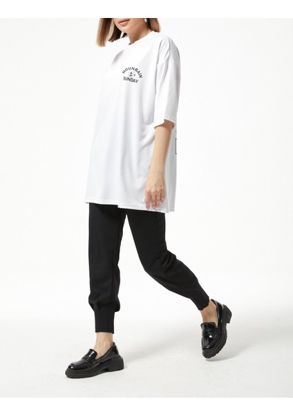 Oversize Baskılı T-Shirt