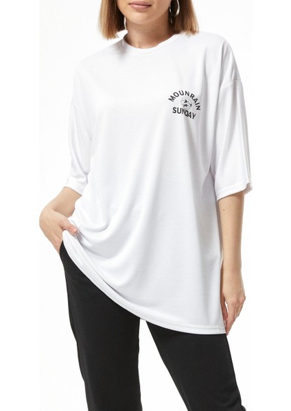 Oversize Baskılı T-Shirt