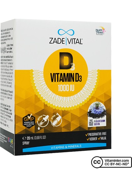 D3 Vitamini 1000 Iu 20 ml Sprey