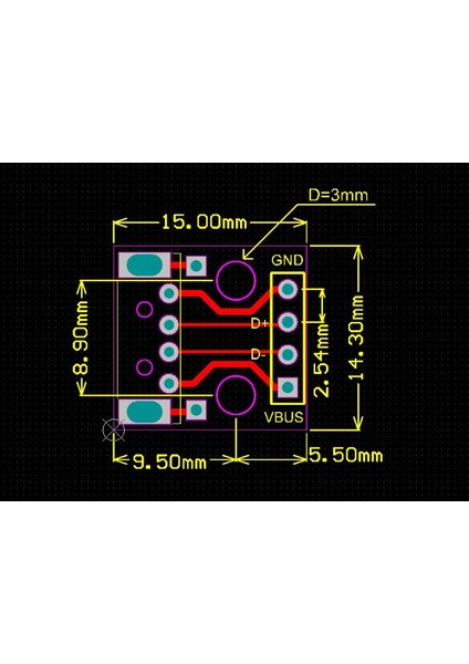 USB A Erkek Dıp Adaptörü Dönüştürücü 4pin 2.54MM Pcb Kartı Dıy Güç Kaynağı