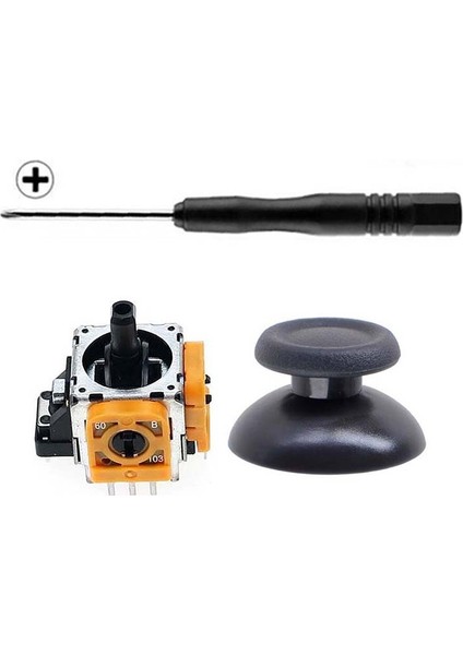 PS4 Analog Motor ve Topuz 1+1 Set PS4 Tornavida Playstation 4 Kol Tamir Seti Yedek Parça