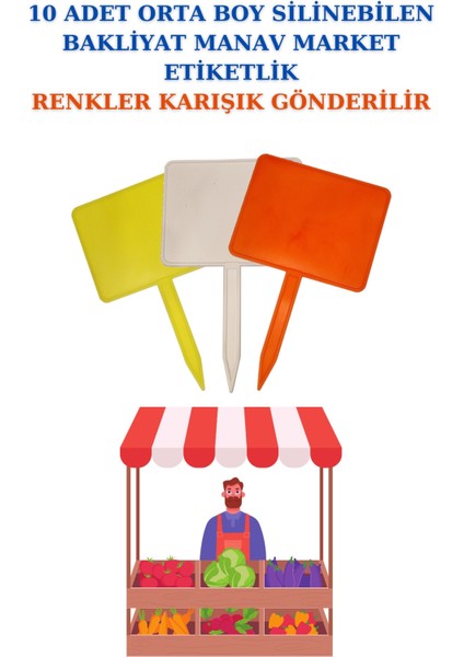 10 Adet Orta Boy Yaz Sil Sapla Bakliyat Etiketliği Manav Etiketliği Pazarcı Etiketi