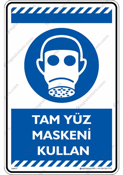 Tam Yüz Maskeni Kullan/25x35cm/Etiket fiyatları