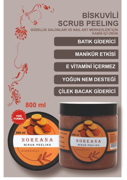 Bisküvili 800ML Scrub Peeling Salon Boy Selülit&batık