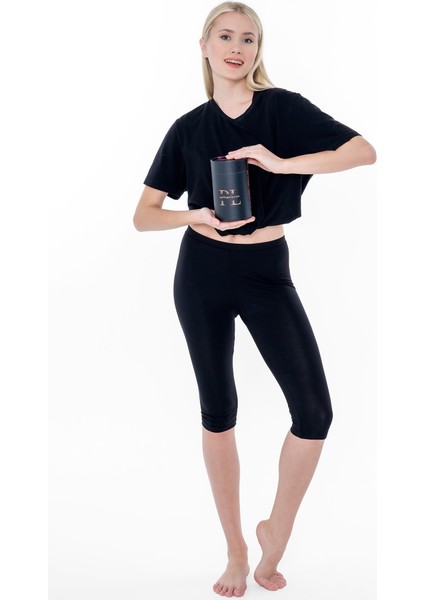 Kadın Modal Kapri Tayt Siyah fırsatları