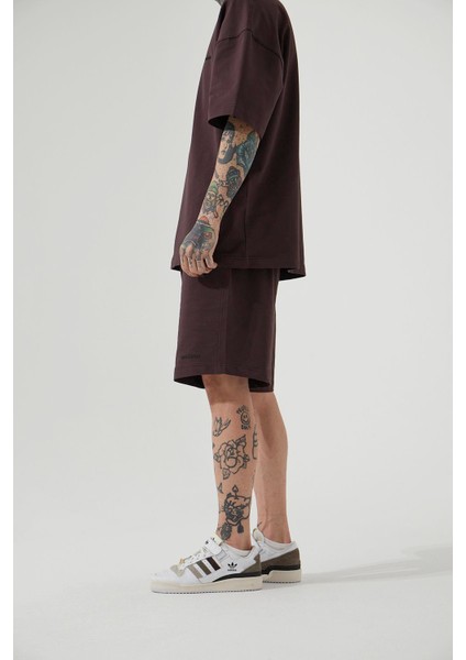 Oversize Basic Cepli Şort Kahve fiyatları