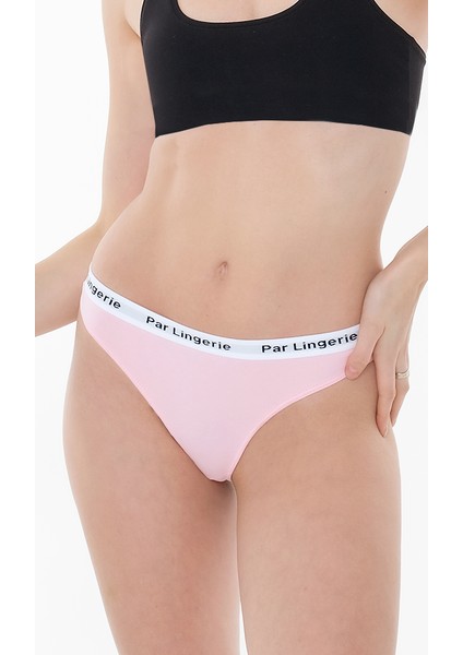 Kadın 3lü Strıng Tanga Pembe-Sarı-Somon