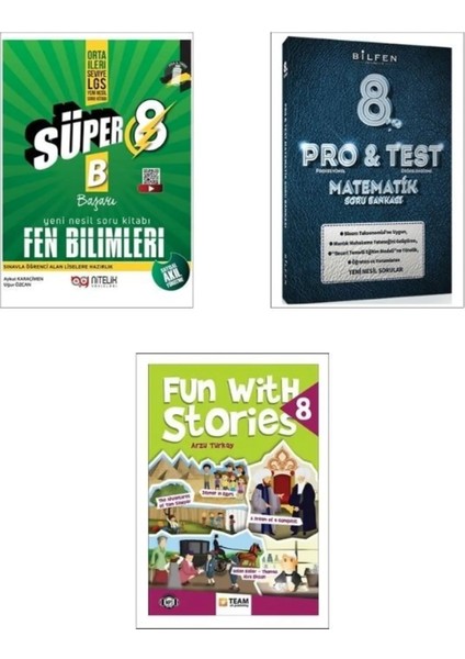 8. Sınıfı Yeni Süper Fen Soru + Bilfen LGS Pro Test Matematik + Team