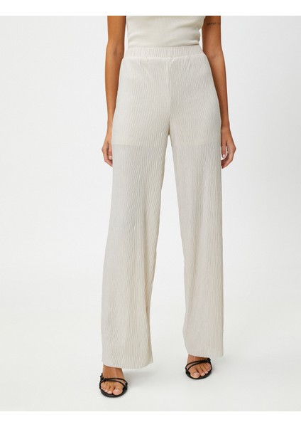 Beli Lastikli Pantolon Düz Paça modelleri