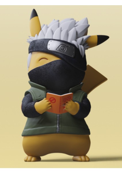 Pokemon Pikachu Kakashi Figürü 13X12X20CM Dekorasyon-Hediyelik Ürün-Dekoratif Raf Ürünü-Hobi-Figür