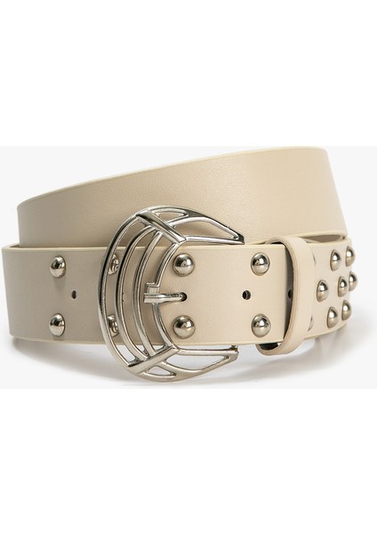 Kemer Deri Görünümlü Zımba Detaylı Toka Detaylı