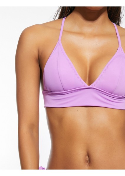 Bikini Üstü Bralet Çapraz Askılı Kaplı
