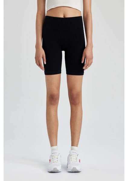 Fit Biker Yüksek Bel Sporcu Tayt A7126AX23HS