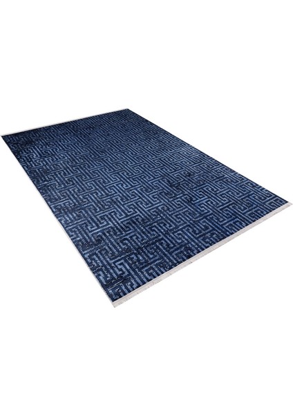 Iskitim Lacivert Modern Dijital Baskı Halı