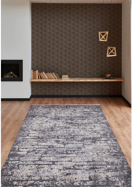 Meleuz Antrasit Modern Dijital Baskı Halı