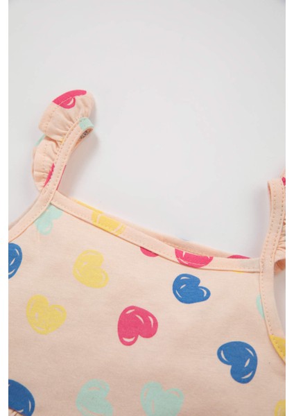 Kız Bebek Desenli Askılı Elbise A0209A523SM