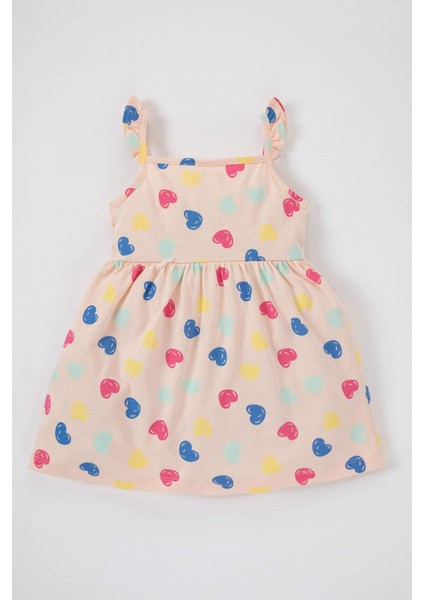 Kız Bebek Desenli Askılı Elbise A0209A523SM