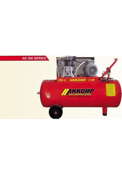 Kompresör AK-3800/200LT 380 Volt 3 Hp