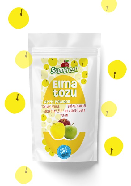Dondurularak Kurutulmuş Elma Tozu 25g