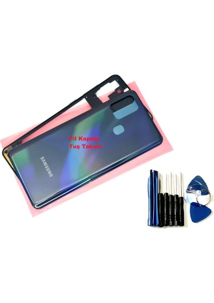 Samsung Galaxy A21S Kasa Arka Pil Batarya Kapağı (Tamir Seti) Siyah