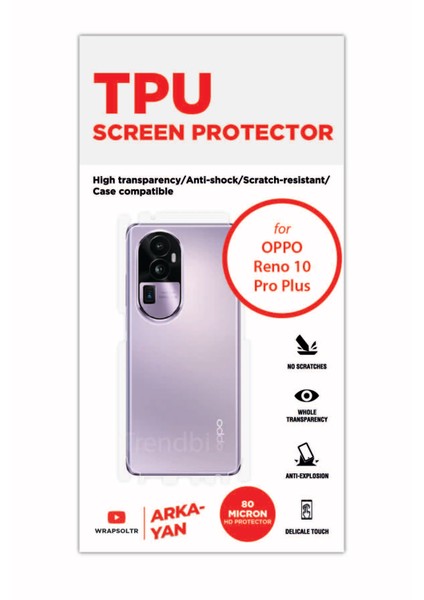 Oppo Reno 10 Pro Plus Hd Arka ve Yan Koruyucu Kaplama Film